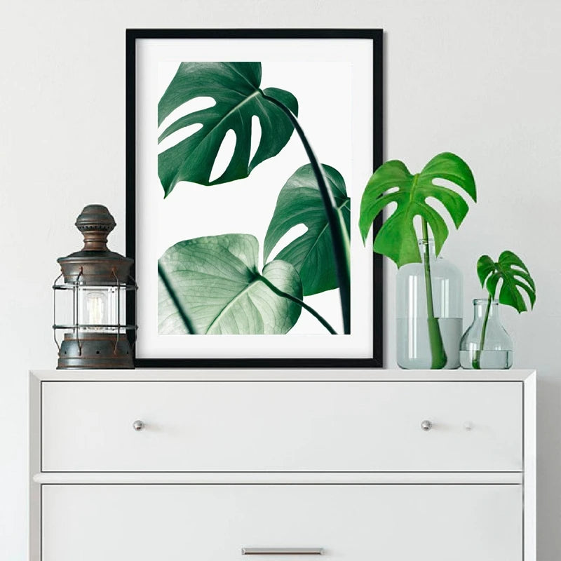 Nordic Green Plant Canvas Art Set
