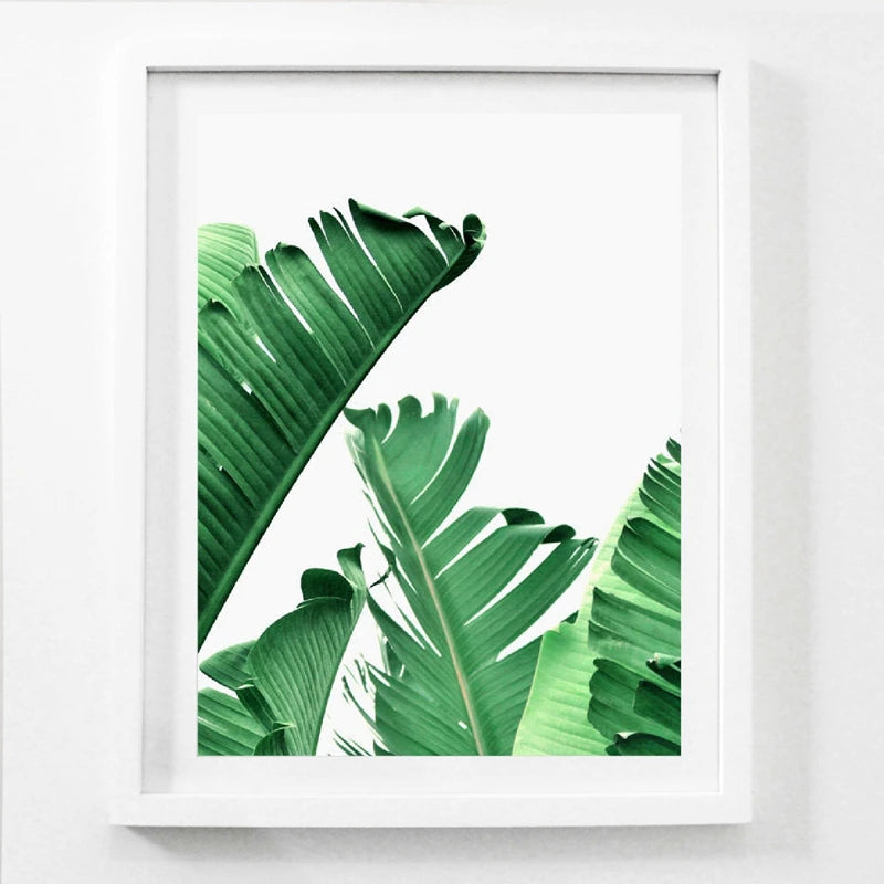 Nordic Green Plant Canvas Art Set