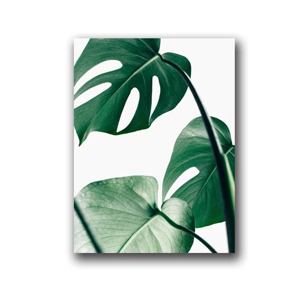Nordic Green Plant Canvas Art Set