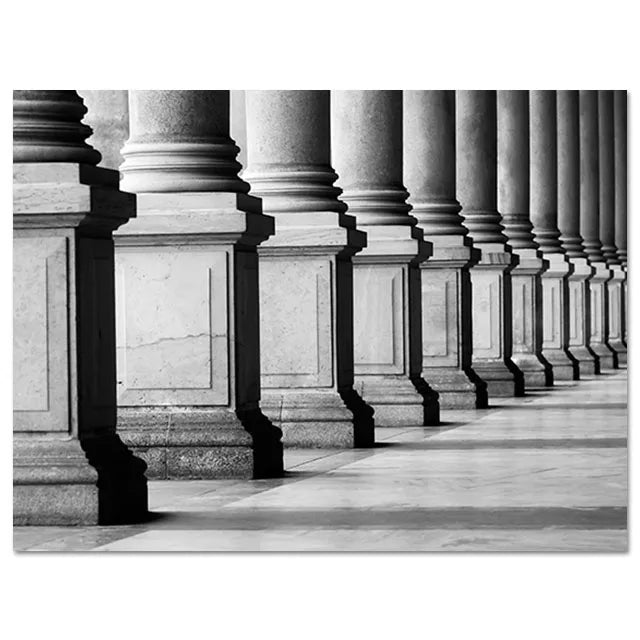 Nordic Black White Arch Canvas Wall Art