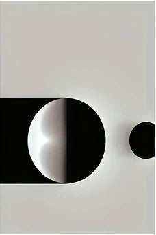 Black & White Geometric Abstract Canvas Poster