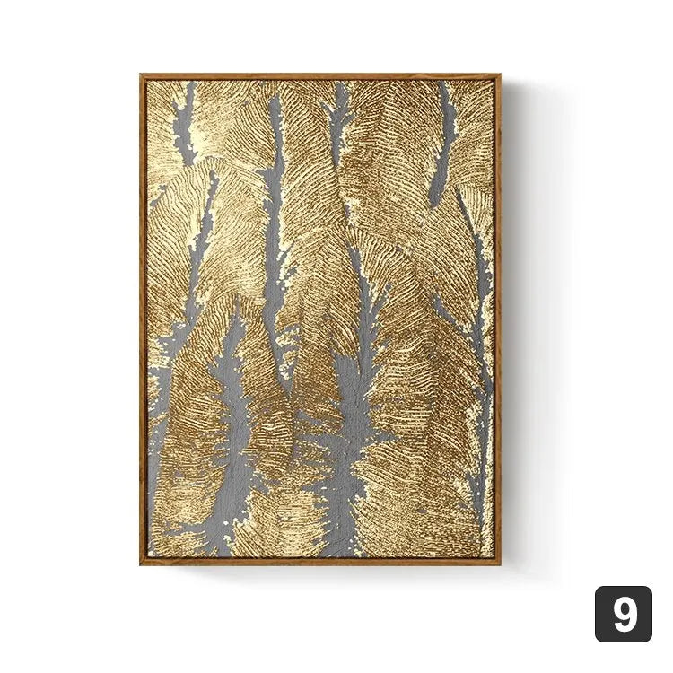 Nordic Gold Abstract Wall Art