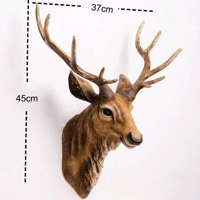 Handmade Resin Deer Head Wall Decoration