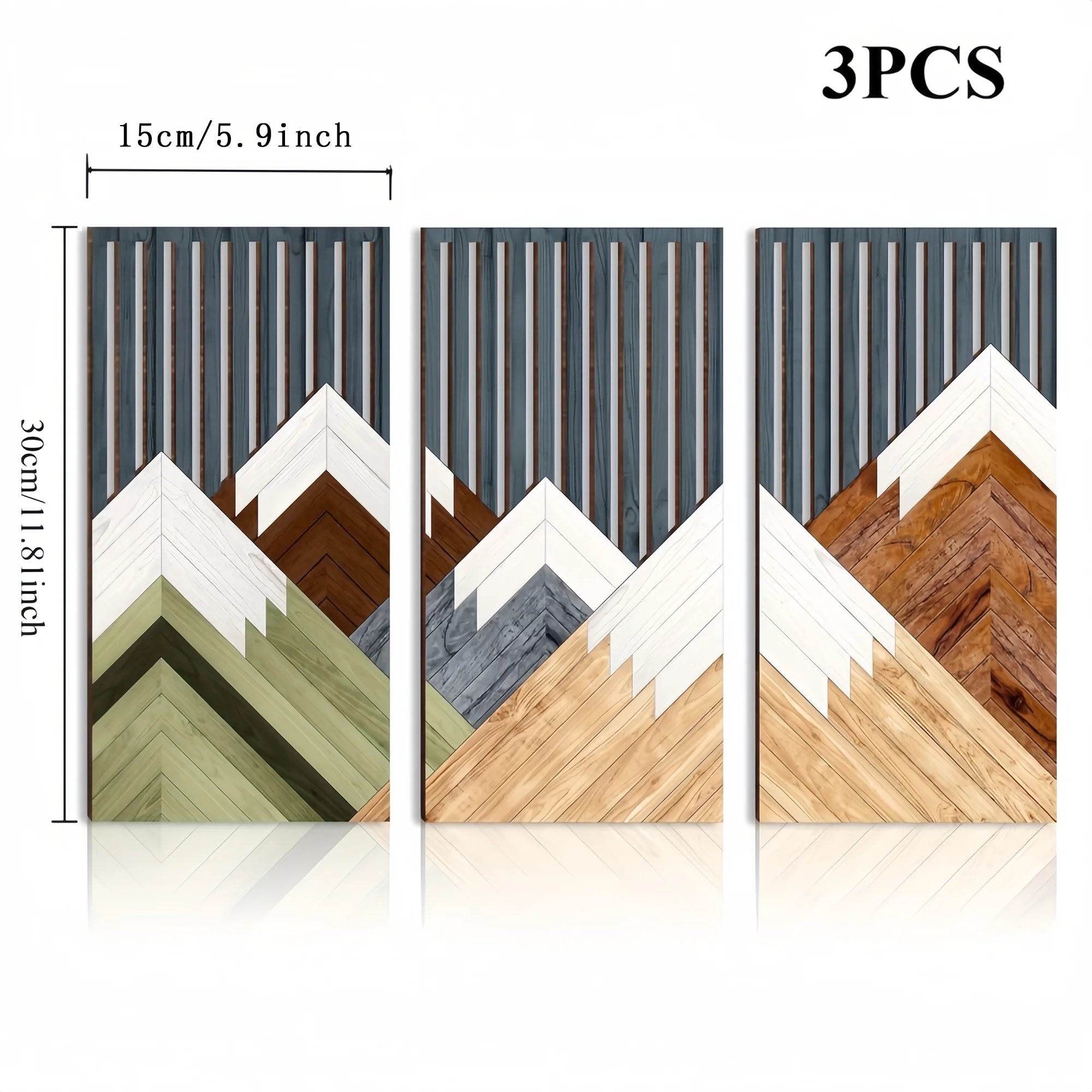 3PCS Boho Hollow Wood Leaf Wall Art