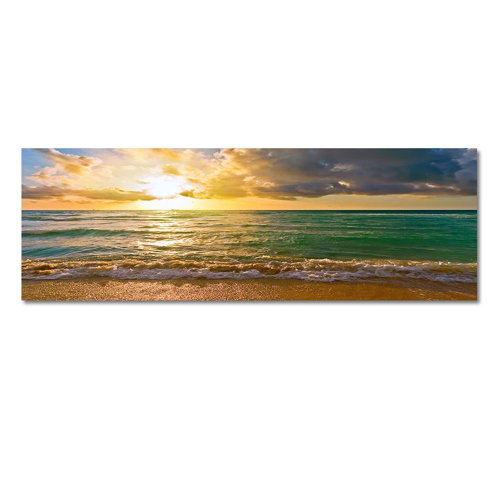 Beach Sunset Landscape Canvas Poster
