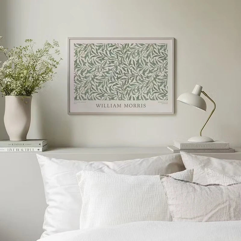 Boho Abstract Girl Floral Canvas Art