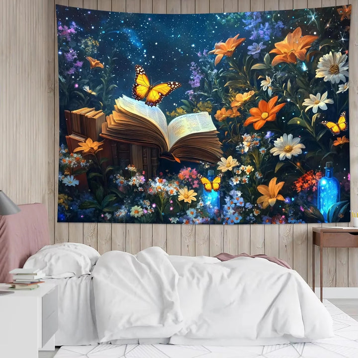 Boho Flower Wall Tapestry – Vibrant Colors