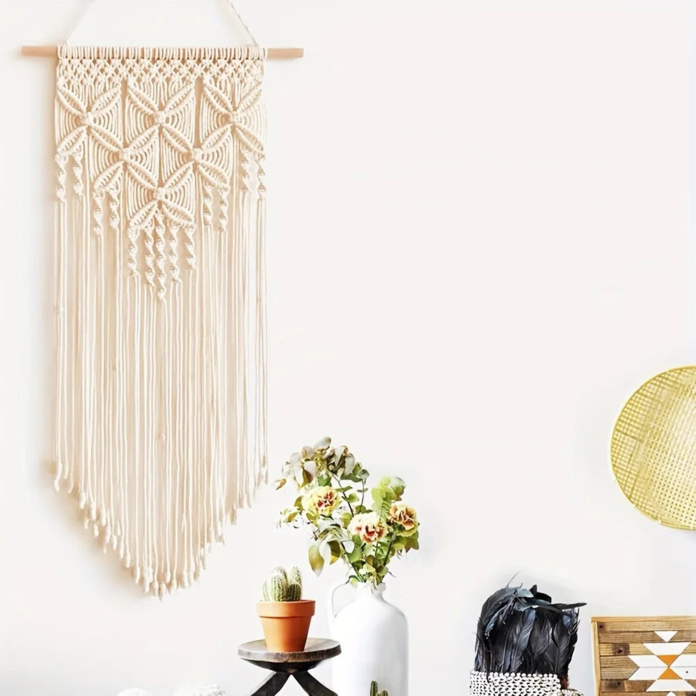 Macrame Wall Hanging Tassel Tapestry