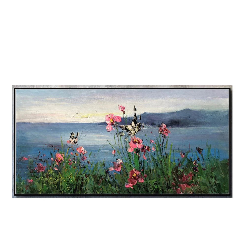 Abstract Flower Landscape Oil Painting