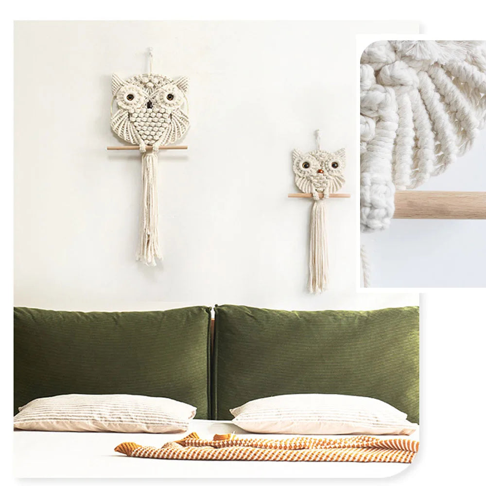 Owl Macrame Wall Hanging