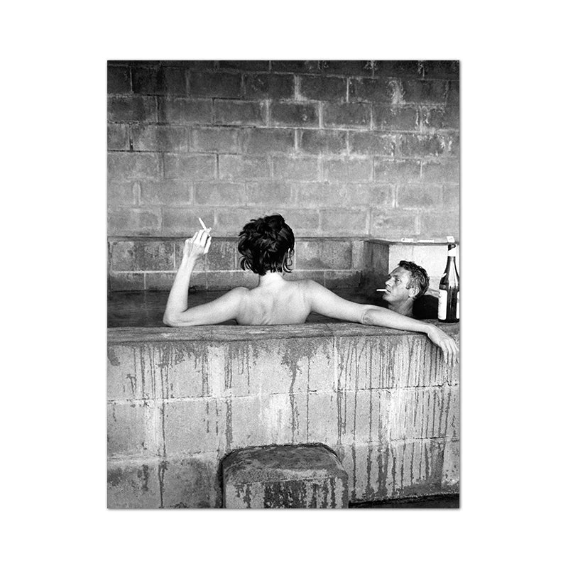 Black & White Movie Star Canvas Poster