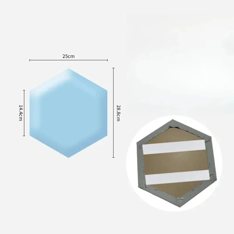 Hexagonal 3D Leather Wall Panel – Self-Adhesive