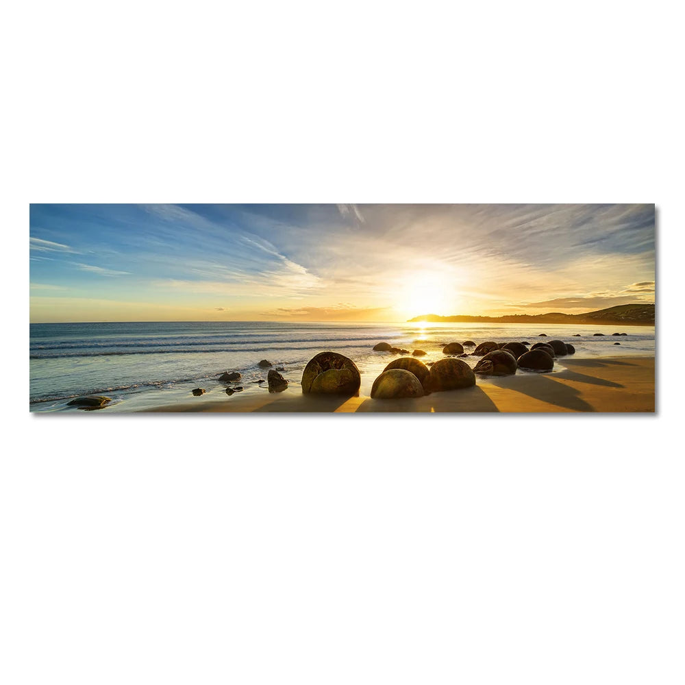 Beach Sunset Landscape Canvas Poster