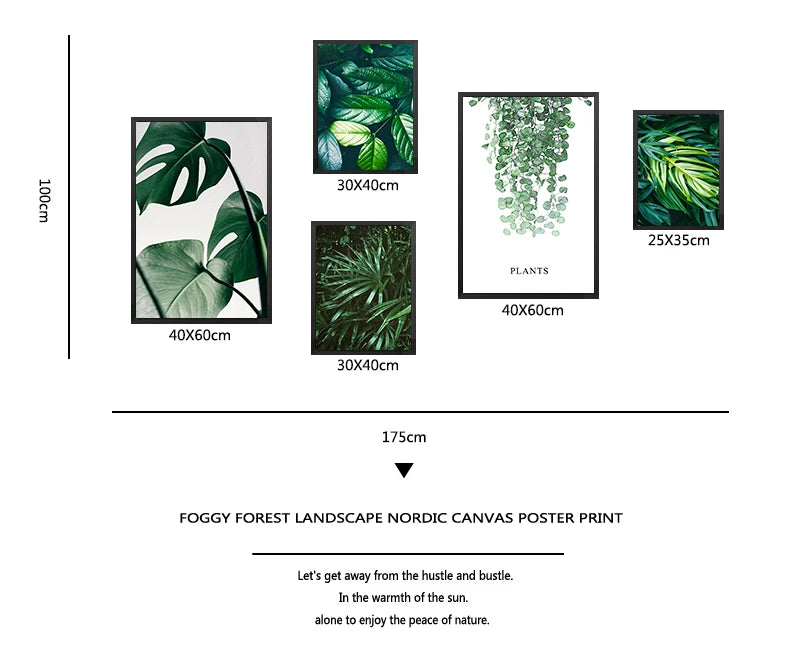 Tropical Monstera Palm Canvas Poster