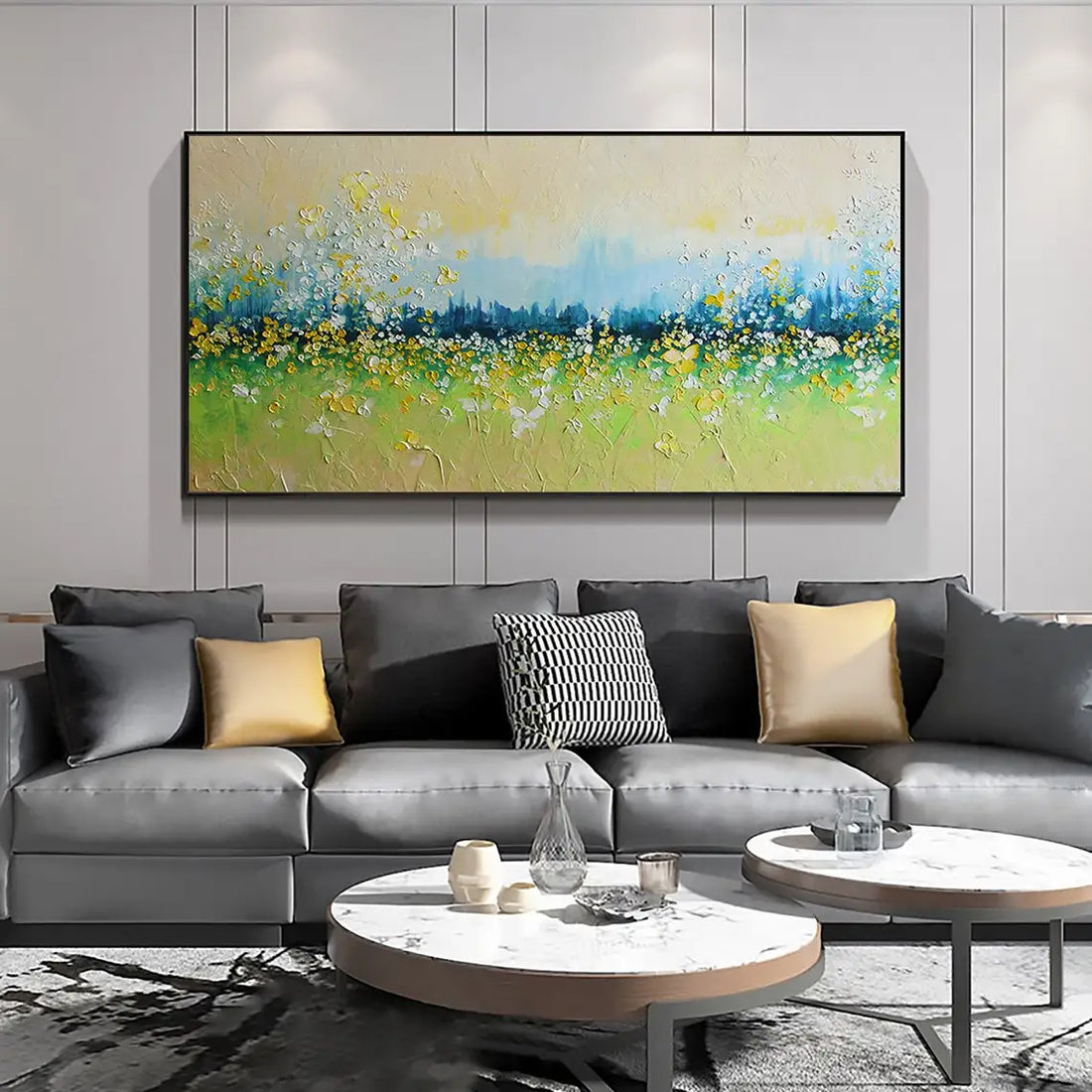 Abstract Flower Landscape Oil Painting