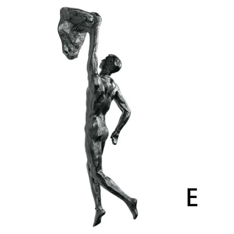 Rock Climber Resin Wall Sculpture