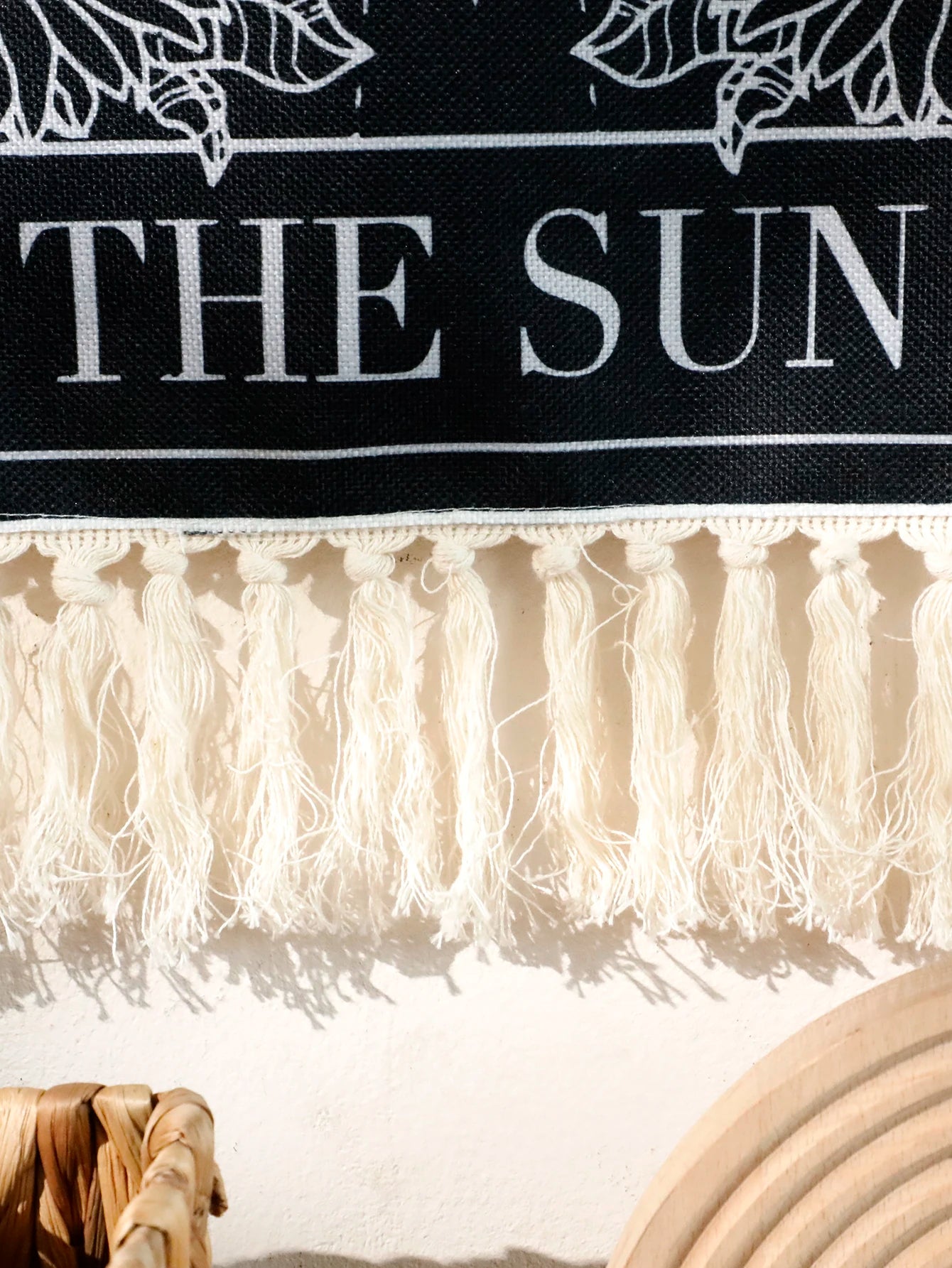 Black Sun & Moon Boho Wall Tapestry