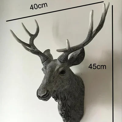 Handmade Resin Deer Head Wall Decoration