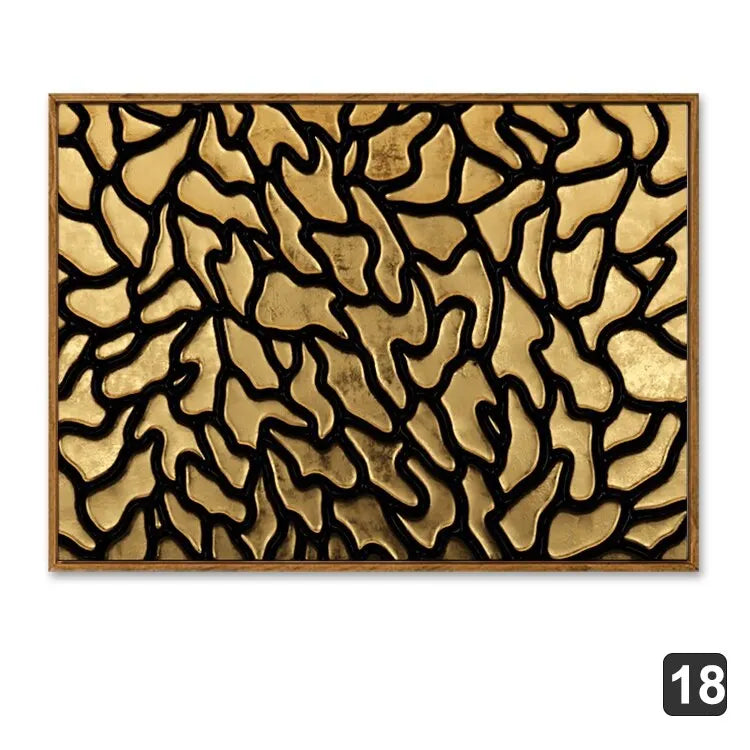 Nordic Gold Abstract Wall Art