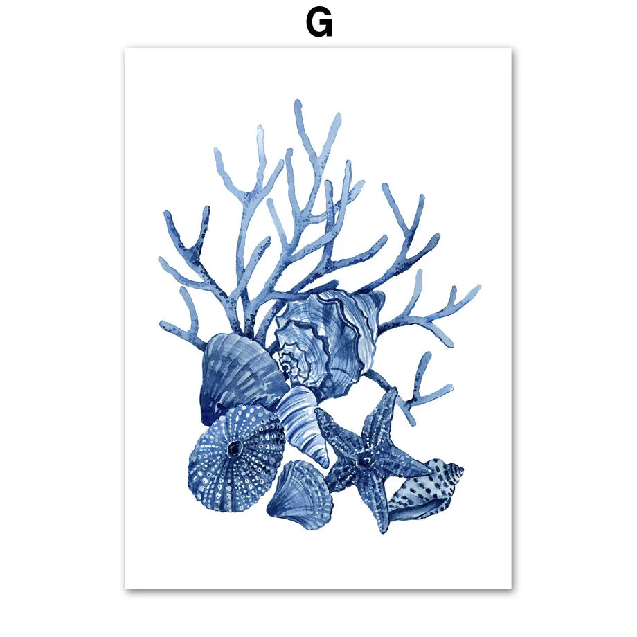 Ocean Animals Kids Canvas Poster
