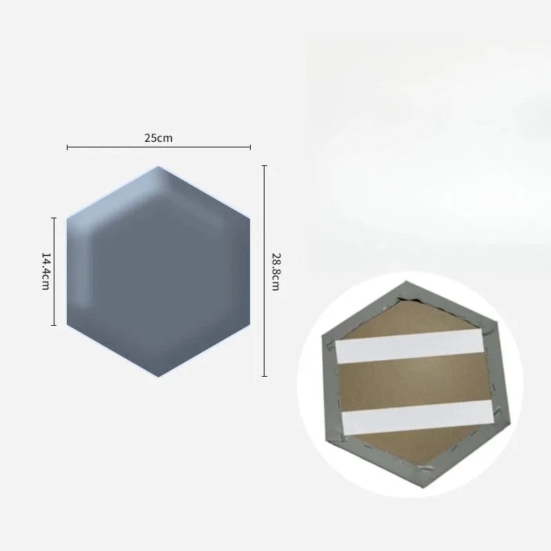 Hexagonal 3D Leather Wall Panel – Self-Adhesive