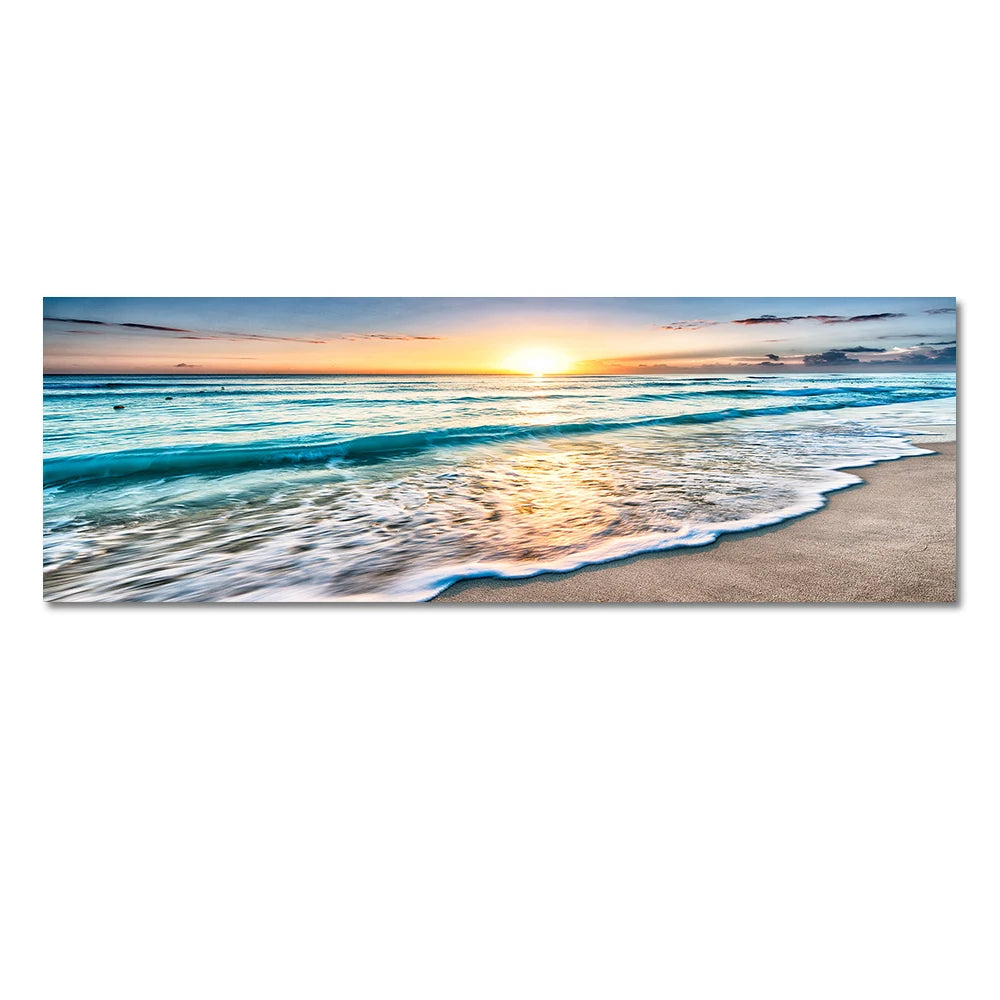 Beach Sunset Landscape Canvas Poster