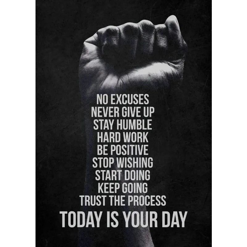 Motivational Lion Canvas Poster
