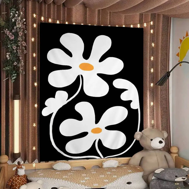 Nordic Vintage Floral Tapestry