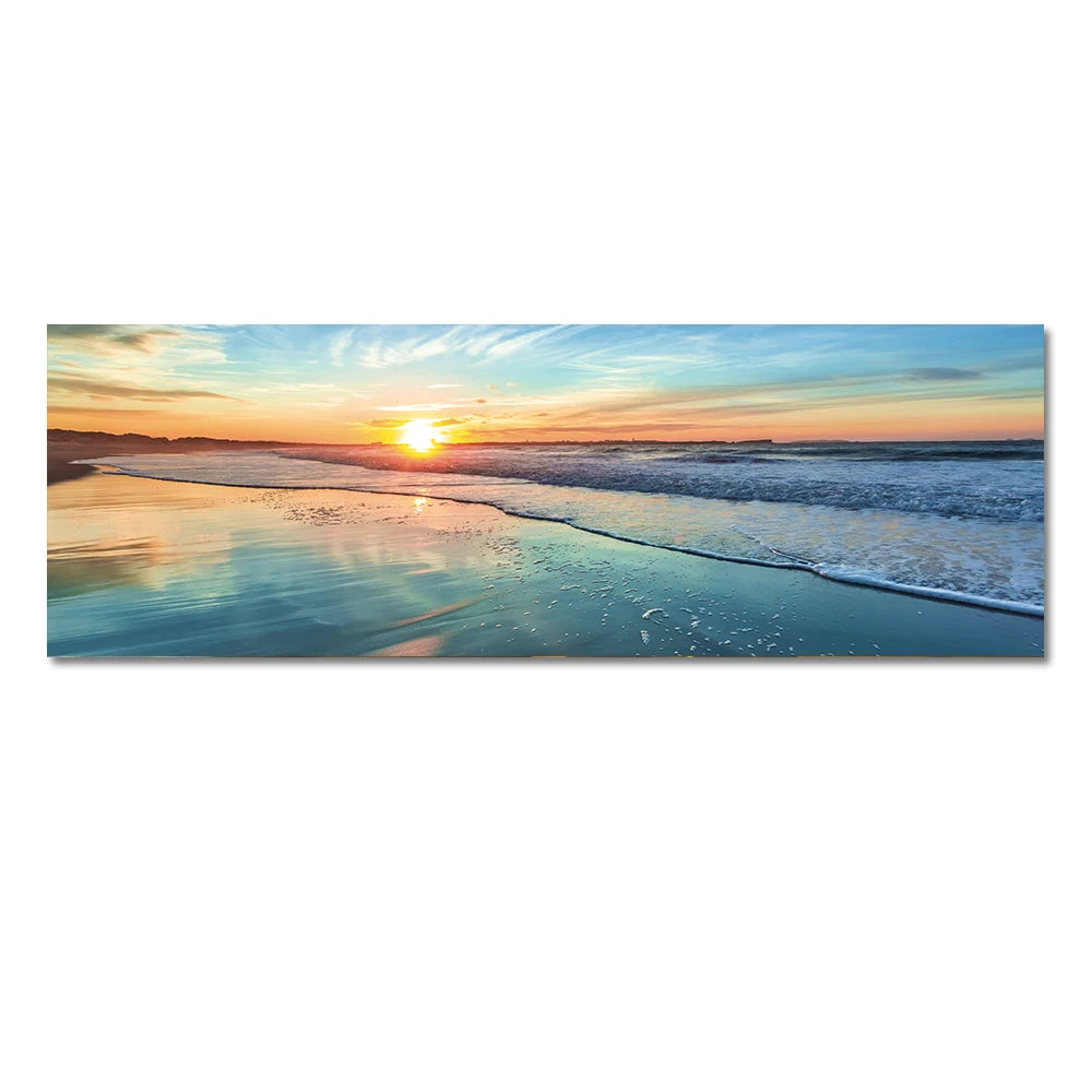 Beach Sunset Landscape Canvas Poster
