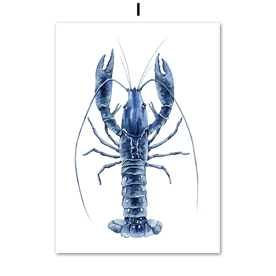 Ocean Animals Kids Canvas Poster