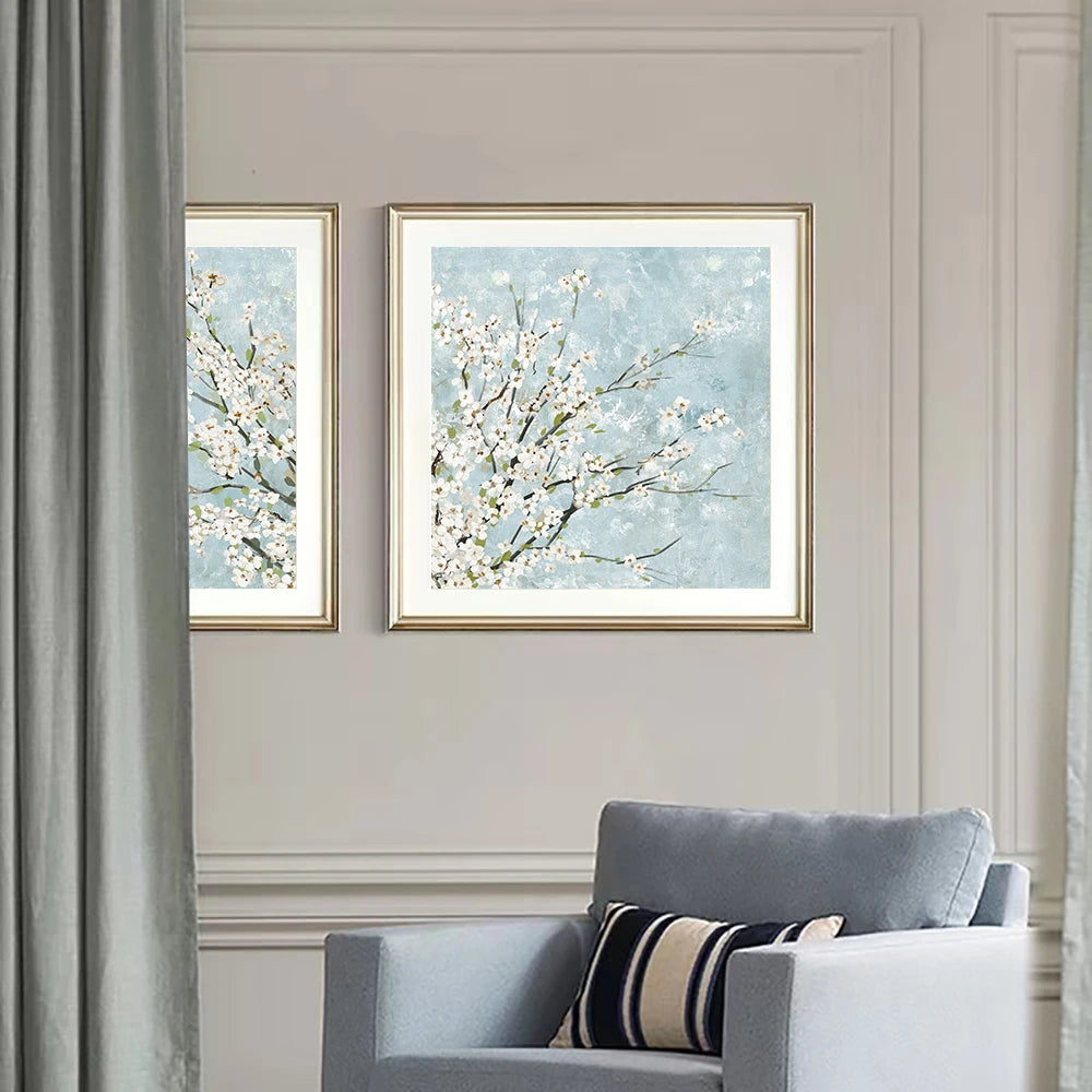 Nordic Cherry Blossom Canvas Set