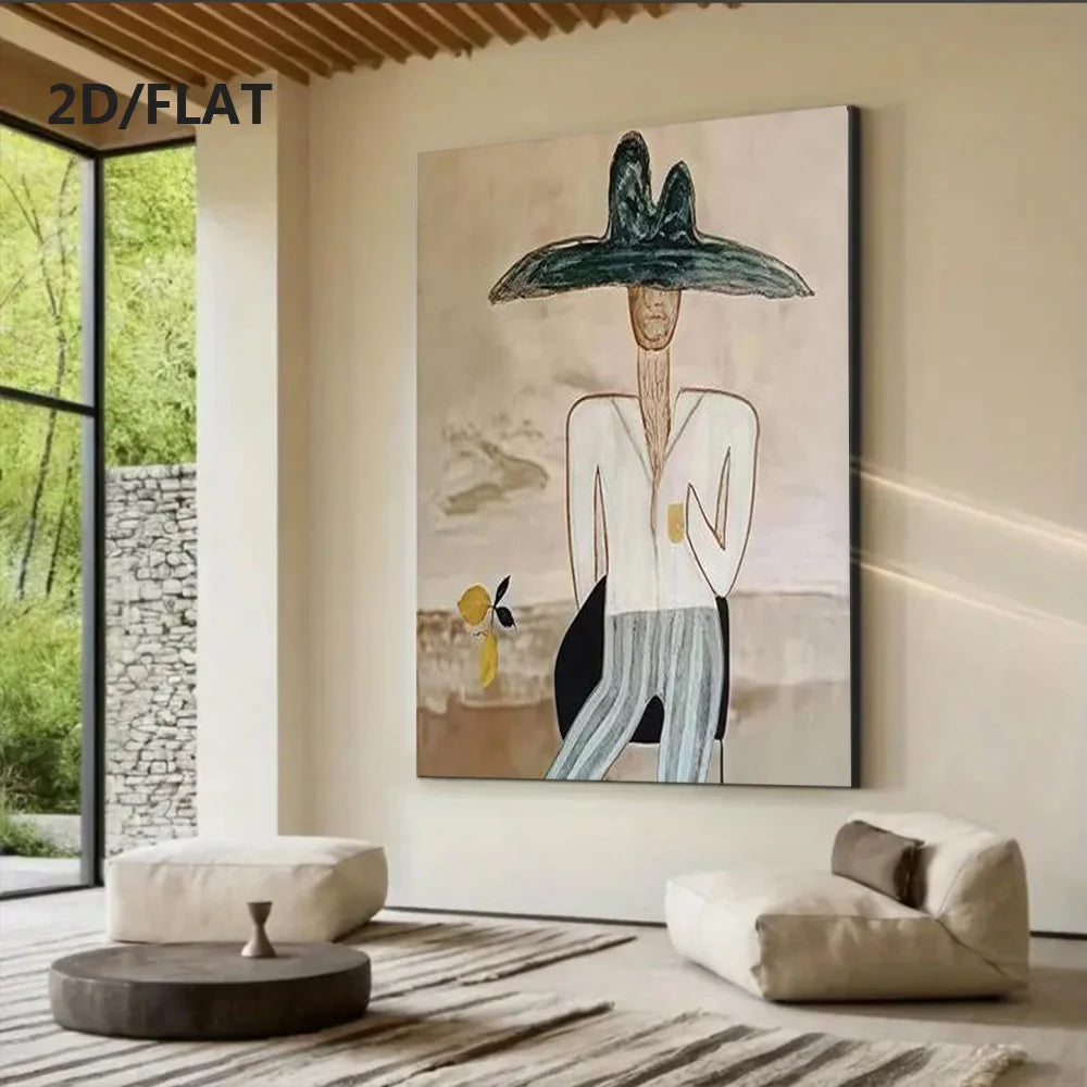 100% Handmade Figure Oil Painting on Canvas