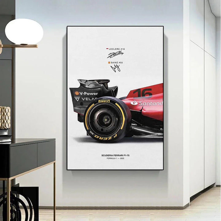 Formula 1 Race Car Canvas Poster
