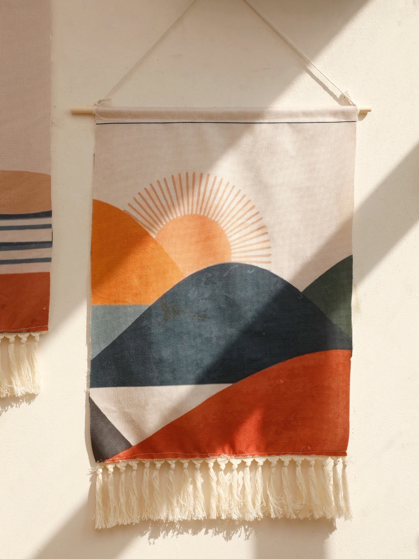 Boho Linen Tapestry Wall Hanging
