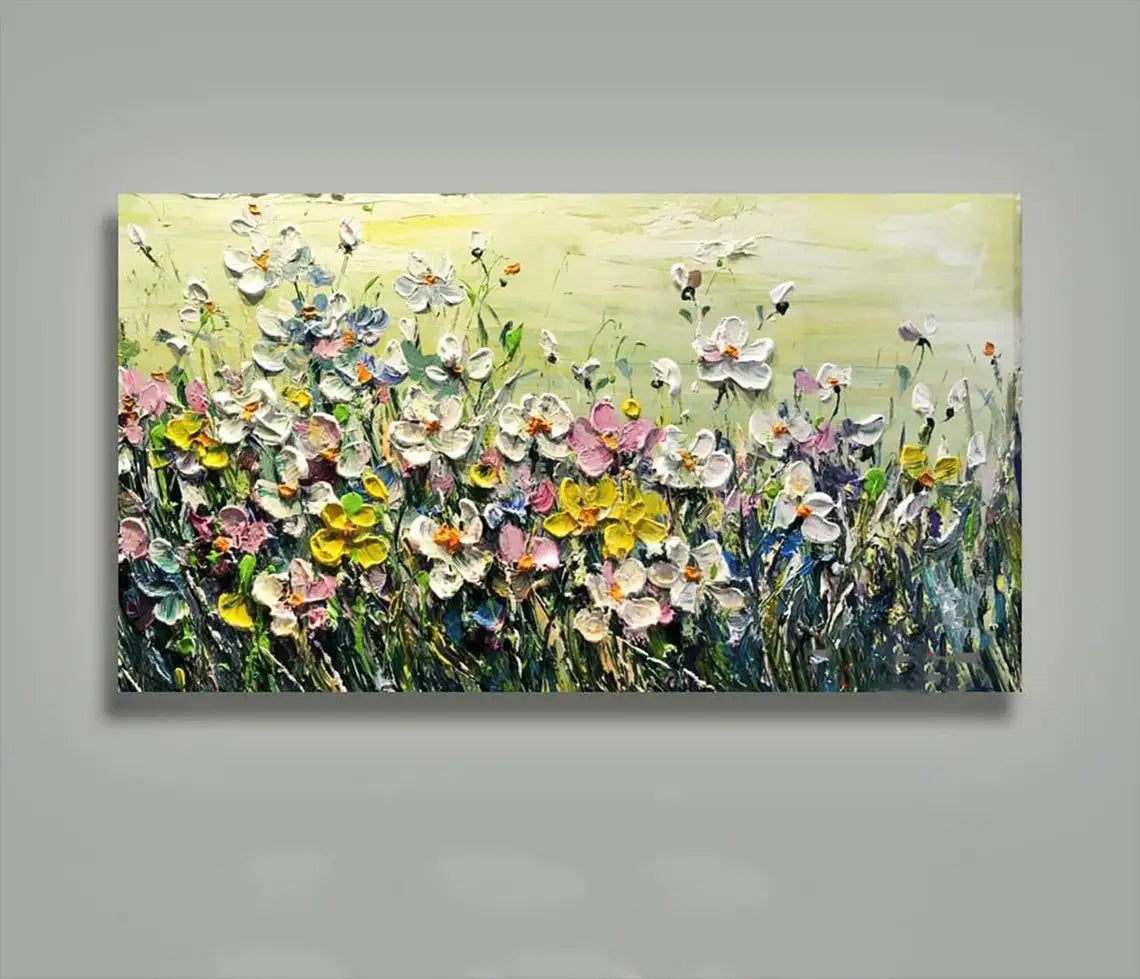 Abstract Flower Landscape Oil Painting