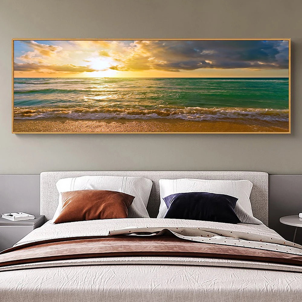Beach Sunset Landscape Canvas Poster