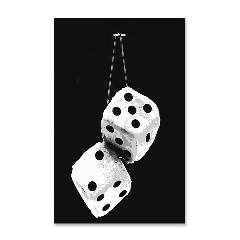 Black White No.8 Ball Canvas Art