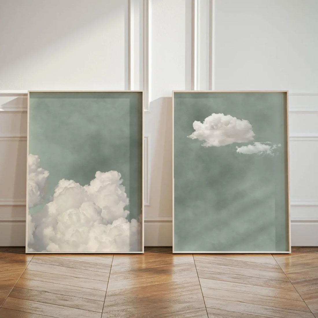 2PCS Mustard Cloud Canvas Art Set