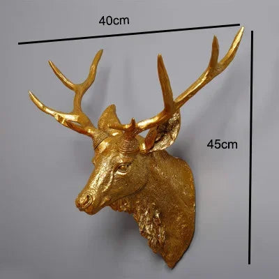 Handmade Resin Deer Head Wall Decoration