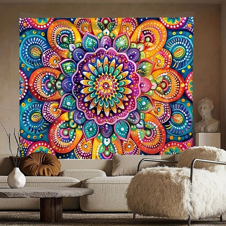 Mandala Flower Tapestry