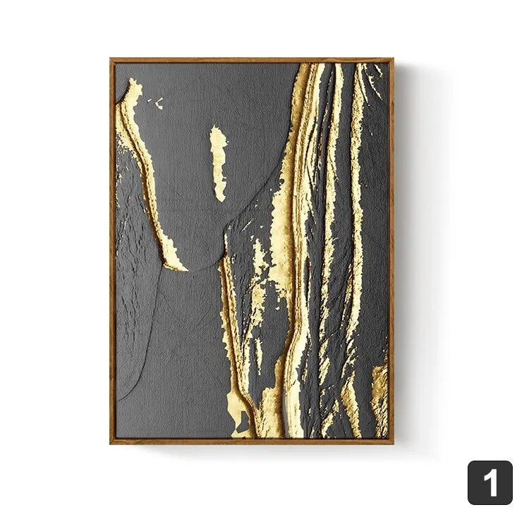 Nordic Gold Abstract Wall Art