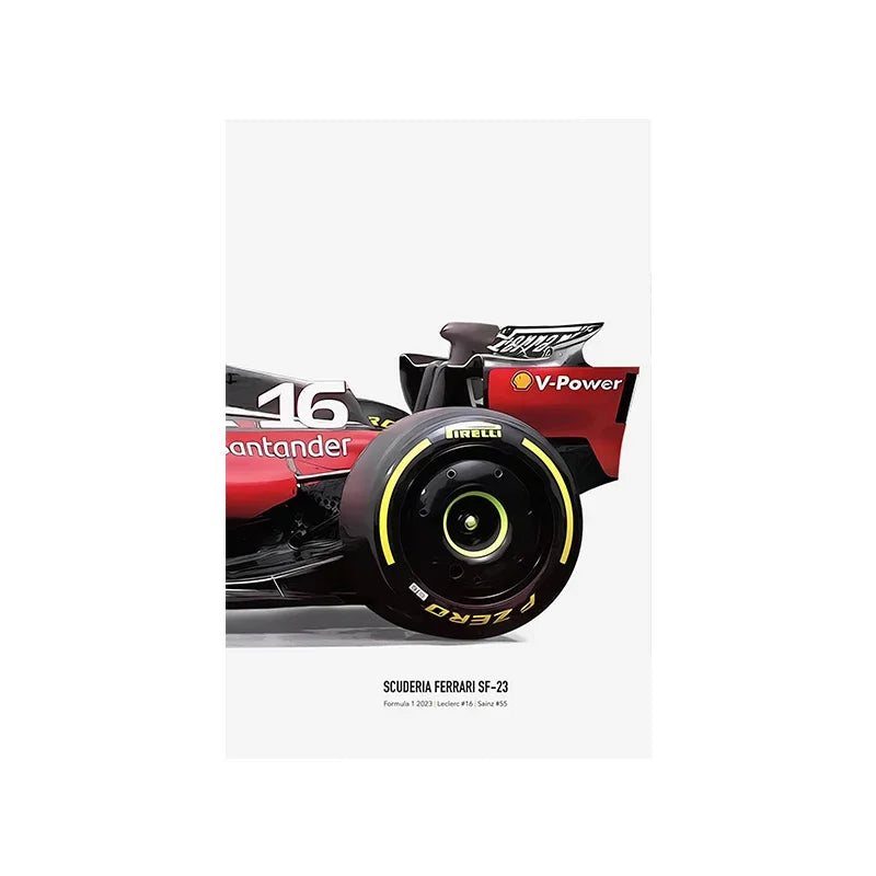 Formula 1 Race Car Canvas Poster