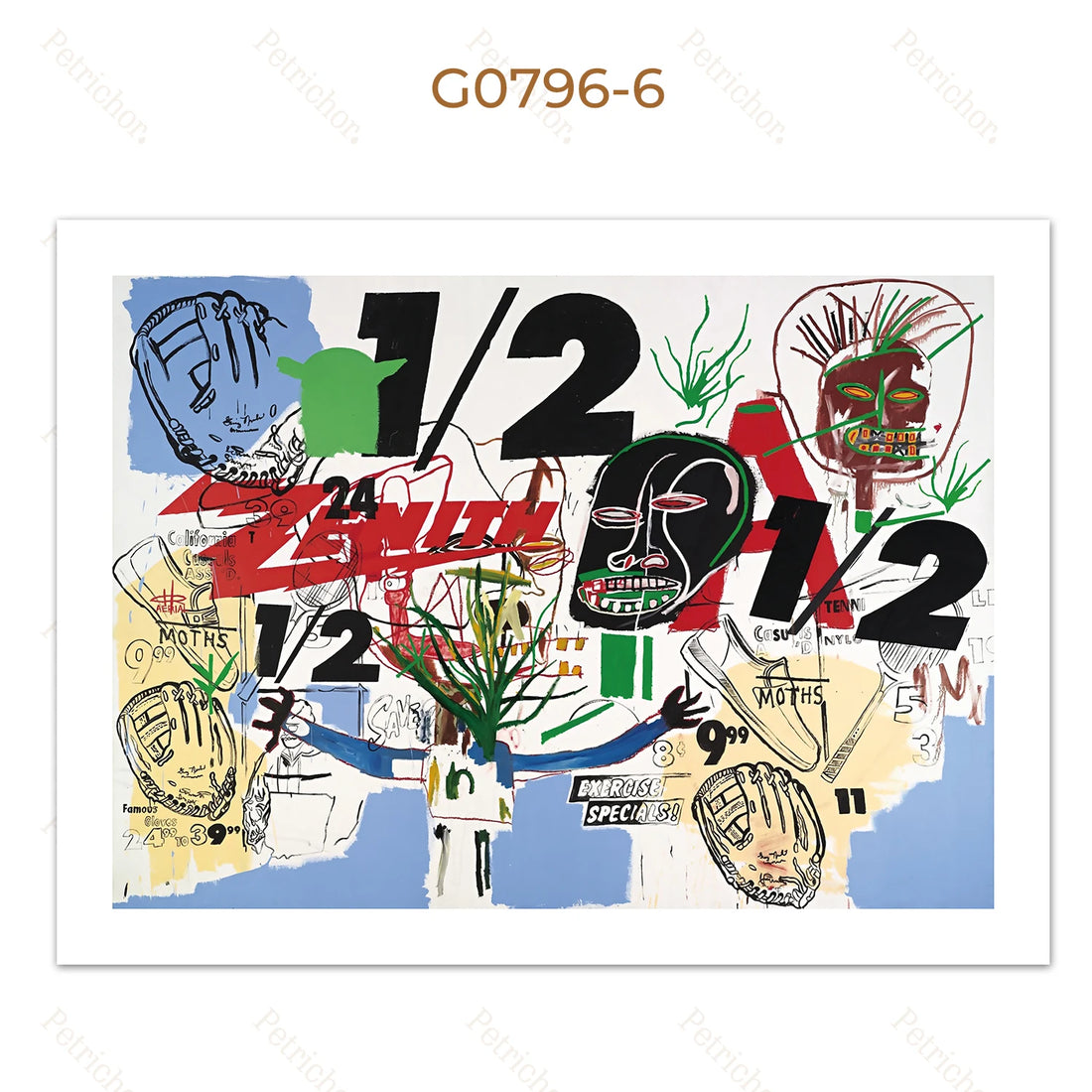 Jean Michel Graffiti Canvas Art