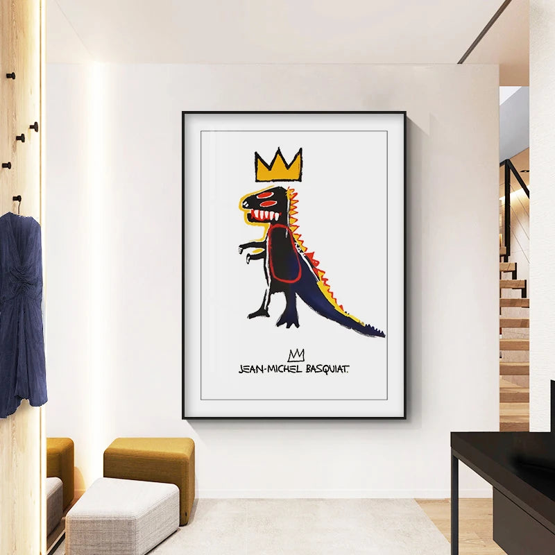 Jean Michel Graffiti Canvas Art