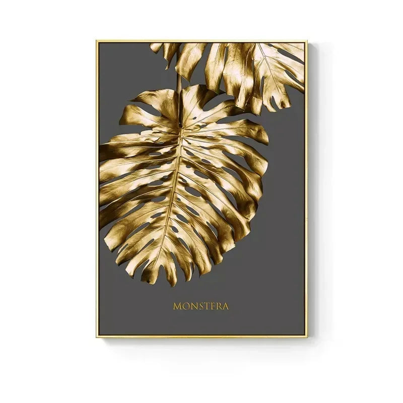 Scandinavian Gold Botanical Wall Art