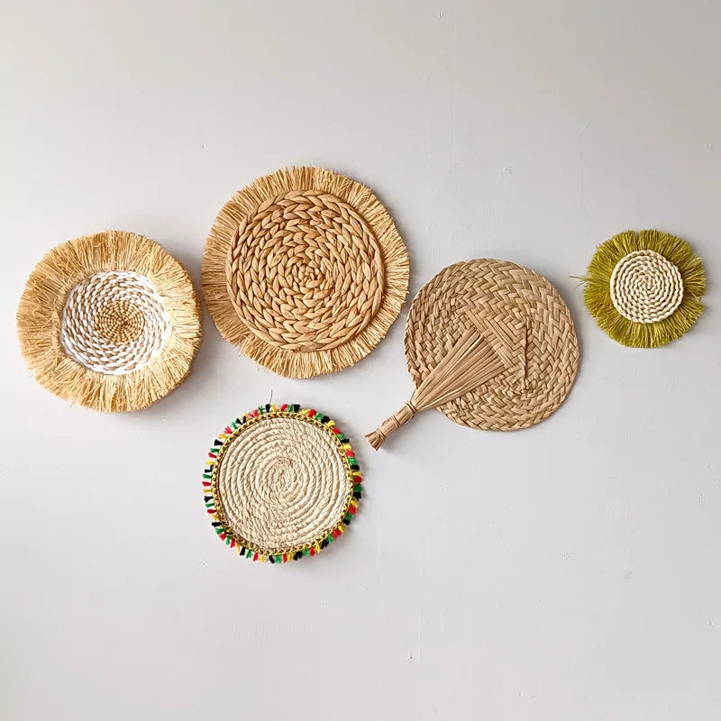 Boho Round Rattan Wall Hanging