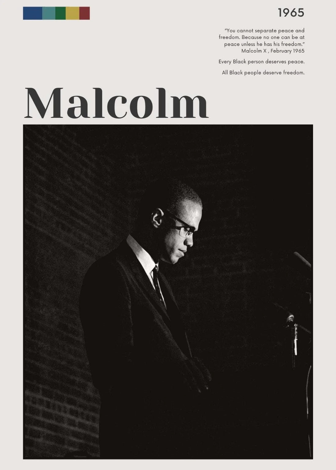Black & White Portrait Canvas Poster