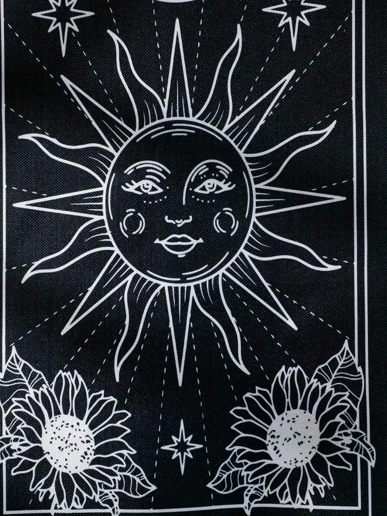 Black Sun & Moon Boho Wall Tapestry