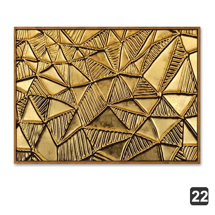 Nordic Gold Abstract Wall Art