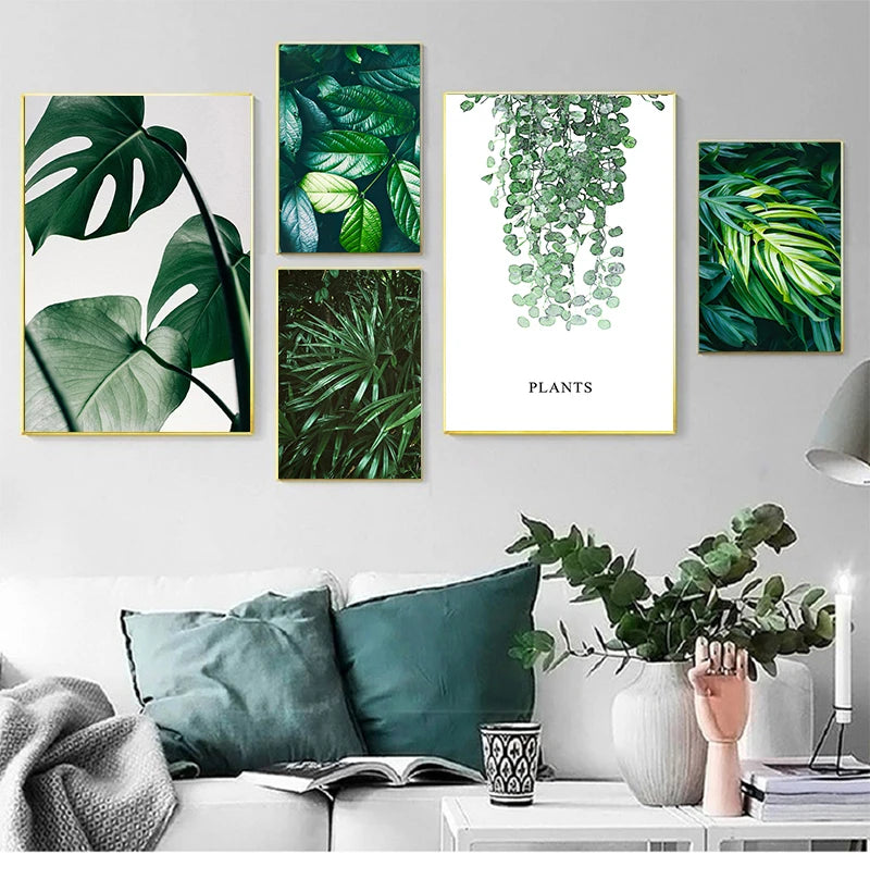Tropical Monstera Palm Canvas Poster